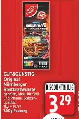 E-Center Gut&günstig original nürnberger rostbratwürste Angebot