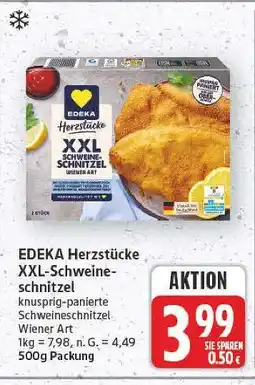 E-Center Edeka herzstücke xxl-schweineschnitzel wiener art Angebot
