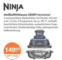 V Markt Ninja heißluftfritteuse crispi fn101eugy Angebot