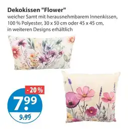V Markt Dekokissen 'flower' Angebot