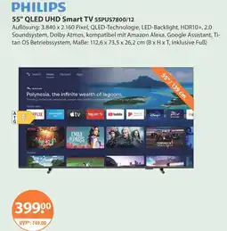 V Markt Philips 55 qled uhd smart tv 55pus7800/12 Angebot