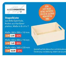V Markt Allgäuer werkstätten stapelkiste 300 x 200 x 110 mm Angebot