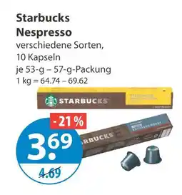 V Markt Starbucks nespresso Angebot