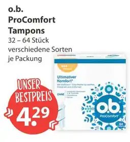 V Markt O.b. procomfort tampons Angebot