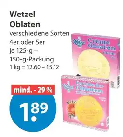 V Markt Wetzel creme oblaten vanille Angebot