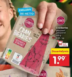 Netto Marken-Discount Clarkys cranberries Angebot