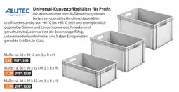 V Markt Alutec universal-kunststoffbehälter Angebot