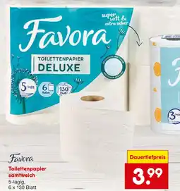 Netto Marken-Discount Favora toilettenpapier samtweich Angebot