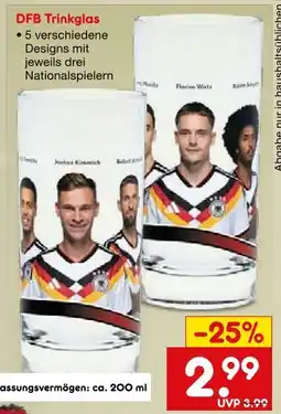 Netto Marken-Discount Dfb trinkglas Angebot