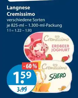 V Markt Langnese cremissimo erdbeer joghurt Angebot