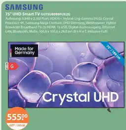 V Markt Samsung 75 uhd smart tv gu75u8099fuxzg Angebot