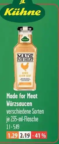 V Markt Kühne made for meat würzsaucen Angebot