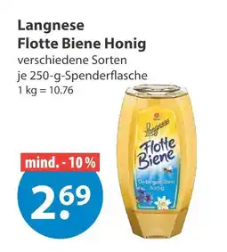 V Markt Langnese flotte biene honig Angebot
