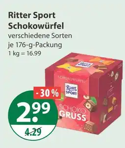 V Markt Ritter sport schokowürfel Angebot