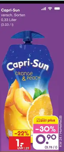Netto Marken-Discount Capri-sun orange & peach Angebot