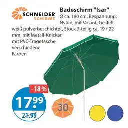 V Markt Schneider schirme badeschirm isar Angebot