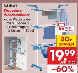 Netto Marken-Discount Easymaxx klappbarer wäscheständer Angebot