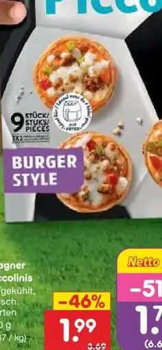 Netto Marken-Discount Wagner piccolinis burger style Angebot