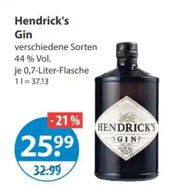 V Markt Hendrick's gin Angebot