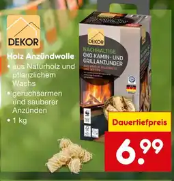 Netto Marken-Discount Dekor holz anzündwolle Angebot