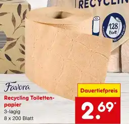 Netto Marken-Discount Favora recycling toilettenpapier Angebot