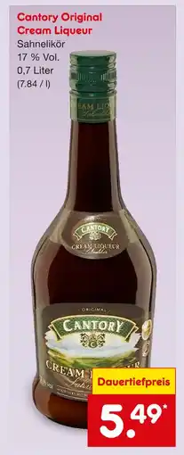 Netto Marken-Discount Cantory original cream liqueur Angebot
