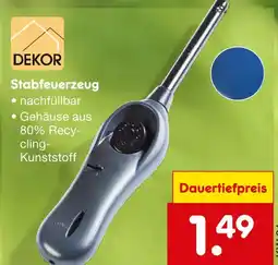 Netto Marken-Discount Dekor stabfeuerzeug Angebot