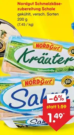 Netto Marken-Discount Nordgut kräuter schmelzkäsezubereitung schale Angebot