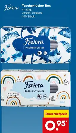 Netto Marken-Discount Favora taschentücher box Angebot