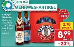 Netto Marken-Discount Erdinger weißbier hell Angebot