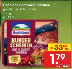 Netto Marken-Discount Hochland sandwich scheiben Angebot