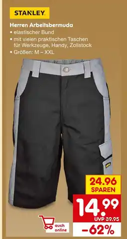Netto Marken-Discount Stanley herren arbeitsbermuda Angebot