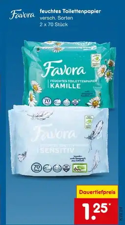 Netto Marken-Discount Favora feuchtes toilettenpapier Angebot