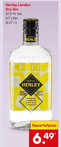 Netto Marken-Discount Henley london dry gin Angebot