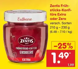 Netto Marken-Discount Zentis frühstücks-konfitüre extra erdbeere Angebot