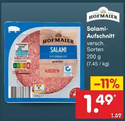 Netto Marken-Discount Hofmaier salami-aufschnitt Angebot