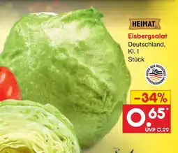 Netto Marken-Discount Heimat eisbergsalat Angebot