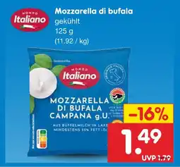 Netto Marken-Discount Mondo italiano mozzarella di bufala Angebot