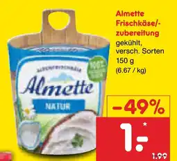 Netto Marken-Discount Almette frischkäse/-zubereitung Angebot