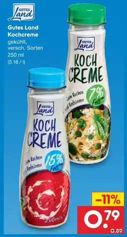 Netto Marken-Discount Gutes land kochcreme 15% fett Angebot