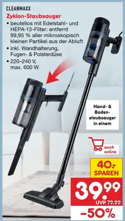 Netto Marken-Discount Cleanmaxx zyklon-staubsauger Angebot
