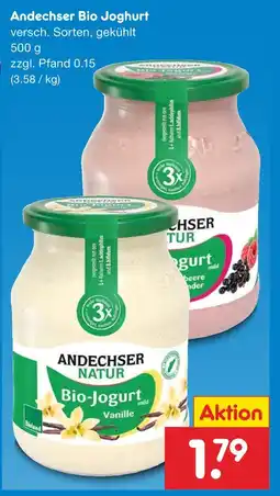 Netto Marken-Discount Andechser bio-joghurt vanille Angebot