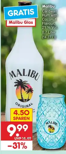 Netto Marken-Discount Malibu caribbean rum with coconut flavour Angebot