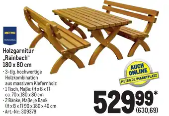 METRO Holzgarnitur Rainbach 180x80 cm Angebot