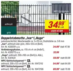 toom Baumarkt Doppelstabmatte „Ivar"/,,Hugo“ Angebot
