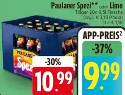 E-Center Paulaner Spezi oder Limo Angebot