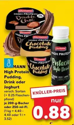 Kaufland Ehrmann High Protein Pudding, Drink oder Joghurt Angebot
