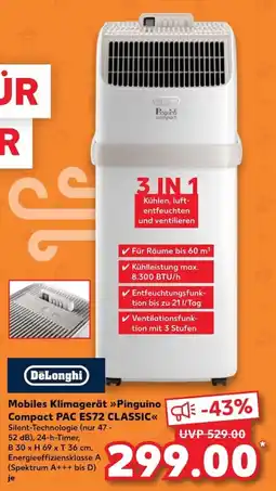 Kaufland DeLonghi Mobiles Klimagerät >>Pinguino Compact PAC ES72 CLASSIC<< Angebot