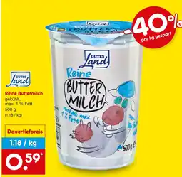 Netto Marken-Discount Gutes land reine buttermilch Angebot