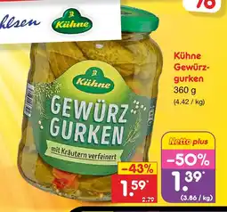 Netto Marken-Discount Kühne gewürzgurken Angebot
